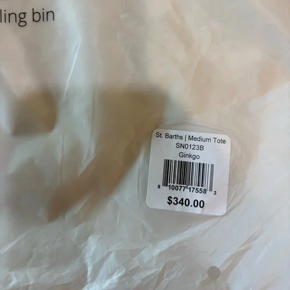 Naghedi St. Barths Medium Handwoven Dip Dyed Tote Bag with pouch. NWT - Picture 7 of 14